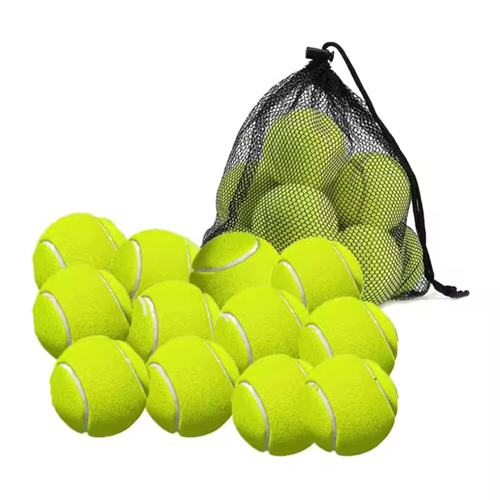 Paquete de 12 pelotas de tenis con bolsa de almacenamiento, pelota de tenis de pared gruesa de calidad fina, perfecta para tenis y grillos - 1