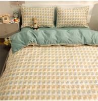 Juego de Ropa de Cama de Algodón Puro de Alta Calidad para el Hogar con Funda de Edredón de Manga Reina 100% Algodón Amigable con la Piel con Sábanas y Fundas de Confort - details 3