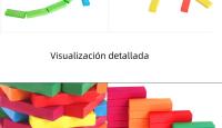 Juego de Mesa de 54 Piezas Jenga para Familias, Juguete Interactivo y Educativo para Niños, Ideal para Reuniones y Diversión - details 12