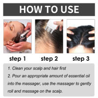 El kit de masaje con aceite de esencia para el cabello alivia el cabello seco y encrespado, suaviza, fortalece el cabello denso y masajea el cuero cabelludo - details 3