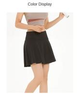 Culottes deportivos de cintura alta para mujer, falda corta de secado rápido para Yoga, Fitness, tenis, forro antivacío - details 4