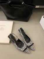 Impresionante Belleza Francés Sandalias de Tacón Alto con Estampado de Leopardo Zapatos de Mujer - details 23