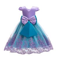 AmyStylish Niñas Princesa Sirena Ariel Cosplay Halloween Fiesta de Cumpleaños Verano Playa Vacaciones Vestido - details 77