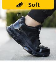 Zapatos De Seguridad Para El Trabajo Con Cojín De Aire Para Hombre Y Mujer, Zapatillas De Trabajo Transpirables, Con Punta De Acero, Calzado Protector De Seguridad Antiperforación, Verano - details 7