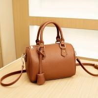 Bolso Boston Elegante de Caño Ligero Cuero Genuino con Patrón de Lichee - details 4