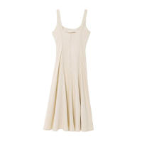Vestido elegante sin mangas para mujer OUWU largo, sólido, verano 2025, estilo línea A con cuello cuadrado - details 2