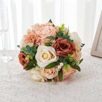 Venta al por mayor rosa blanco para decoración de boda novia flores artificiales ramo de flores rosa San Valentín - details 3