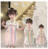 Hanfu colección de verano 2025 nuevo vestido chino antiguo súper inmortal para niñas pequeñas falda estilo Tang para niños - details 18