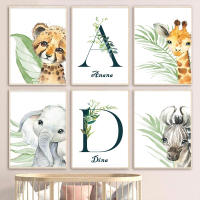 Póster de Animal Lindo Decoración de Habitación de Bebé Pintura en Lienzo para Pared de Habitación de Bebé Regalos Personalizados para Niños Imagen Decoración del Hogar Material de Lienzo - details 1