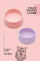 Solid Color Pet Bowls Cat Bowls Candy-Colored Lightweight Plastic Single Bowl Small Dog Cat Pet Bowl Pet Feeding Water Bowl - details 2