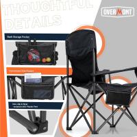 Silla de Camping Plegable - Grande Silla de Pesca Portátil con Reposabrazos Portabebidas - para Acampada Jardín Playa Pesca - hasta 204 kg - details 17