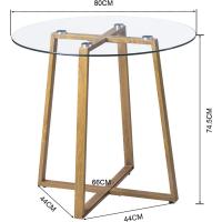 Juego de Mesa de Comedor y Sillas, 1 Mesa Redonda de 80 cm + 4 Sillas Blancas, de Diseño Nórdico - details 74