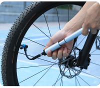 Minibomba de mano para bicicleta, inflador de neumáticos de aleación de aluminio, manguera oculta, válvula Schrader Presta, 120Psi - details 26