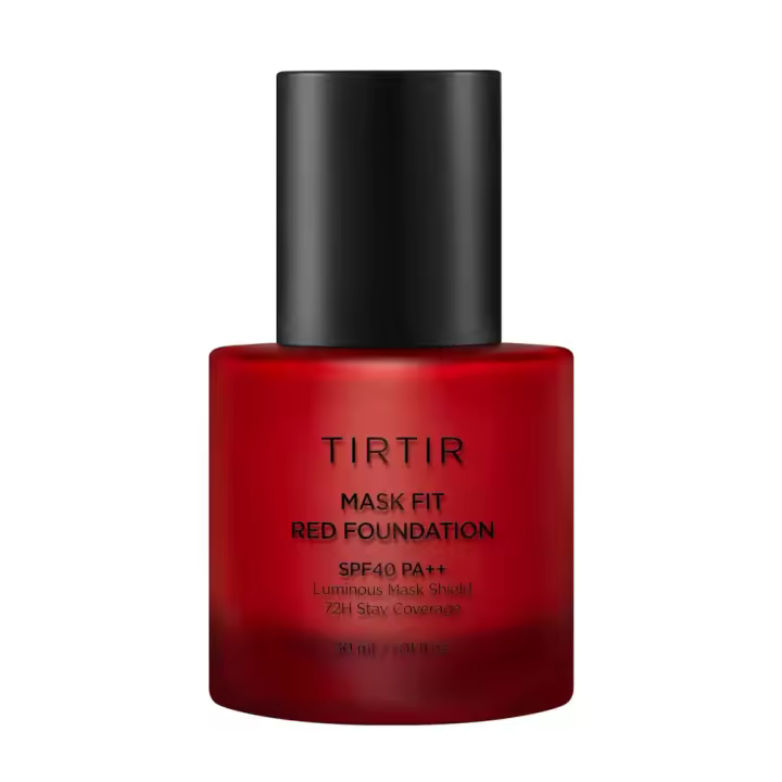 Base roja TIRTIR Mask Fit |   Cobertura alta, duradera, ligera y edificable, acabado semimate radiante, todo tipo de piel, - 1