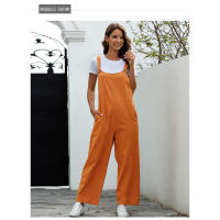 Ropa de mujer europea y americana Retro Casual pantalones de tirantes largos - details 2