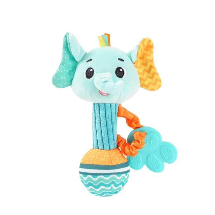 Juguetes De Sonajero Para Bebés Peluche Animal Suave Con Sonido Y Textura Sensorial Calmante Para Niños Y Niñas Regalos De Cumpleaños - 1