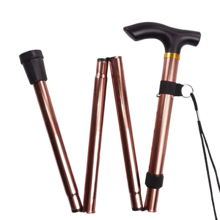 Bastón plegable telescópico para ancianos, bastones de confianza para caminar, muletas para madres y padres mayores - 1