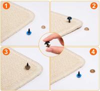 Ojos de peluche de plástico negro para muñecas, Ojos de seguridad de Ojos de piezas para juguetes, 6mm, 8mm, 12mm, DIY, Animal divertido, 560 - details 5