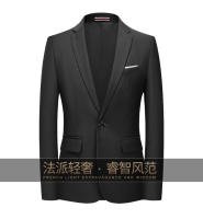 Blazer de Negocios Delgado para Hombres Colores de Caramelo Traje de Forma Casual para Oficina y Club Social - details 1