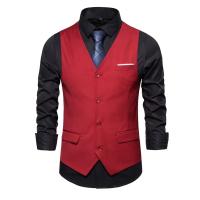 Chaleco de traje azul, chaqueta chalecos sin mangas de negocios para hombre, talla asiática S-6XL, chaleco para fiesta de boda, rojo, morado, negro y gris - details 12