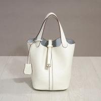 Moda cuero genuino kraft bolsa de almuerzo, bolsa de cubo boca, canasta de comida - details 16