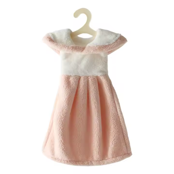 Mini vestido de alta calidad para lavar platos, ropa pequeña colgante suave, pañuelo de tela para mano, toalla de microfibra, paño de cocina para el hogar - 1