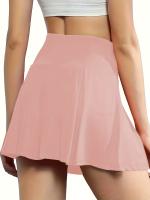 Falda Corta Deportiva para Mujer para Tenis, Bádminton, Yoga - Estilo Atlético Casual, Color Sólido, Mezcla de Poliéster y Spandex Elástico, Lavable a Máquina - Primavera/Verano/Otoño - details 1