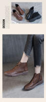 Botas ajustadas populares de otoño e invierno Maillard Botas cortas Botas de caballero marrón versátiles - details 2