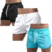 Pantalones cortos de playa para hombre, bañadores de playa de color sólido para verano, pantalones informales para correr, pantalones cortos ligeros de secado rápido para natación y surf, 3 uds. - details 6