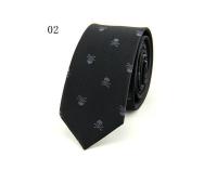 Corbata de Poliéster para Hombres Estilo Liso de 6cm con Nudo de Dibujo Animado de Calavera - details 4