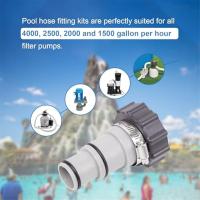 Paquete de 4 adaptadores de manguera de piscina, conector de manguera de piscina tipo A para adaptadores de manguera de vacío de 1,5/1,25 pulgadas, conexión roscada - details 1