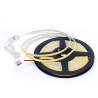 Tira de luz LED COB 5V XUNATA con cable USB 5mm 320Led/m regulable flexible para iluminación lineal en blanco natural rojo verde azul - details 2