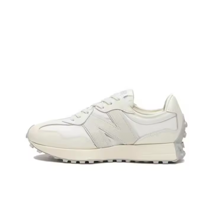 【VENTA CALIENTE】 NB 327 Blanco para mujeres y hombres tela retro cuero absorción de impactos, antideslizante, apliques bajos resistentes al desgaste LETEN - 1