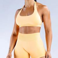 Sujetador deportivo sin costuras para mujer, ropa deportiva de secado rápido con Espalda descubierta, alta elasticidad, a prueba de golpes, para Yoga - details 43