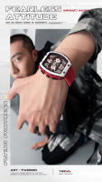 Reloj Deportivo de Cuarzo de Silicona de Lujo MARK FAIRWHALE Reloj Automático con Fecha para Hombres Resistente al Agua Estilo Tonneau - details 10