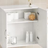Armario Auxiliar Multiusos de Pared Mueble Baño Colgar Armario Suspendido con 2 Puertas Blanco 60 x 30 x 60 cm - details 5