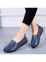 Zapatos planos de mujer de cuero genuino, bailarina, zapatos de enfermera, mocasines, mocasines para mujer, zapatos planos sin cordones plateados para mujer, bailarinas suaves - details 1