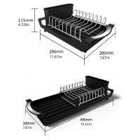 Escurridor de platos extensible, gran capacidad, ahorro de espacio, soporte de almacenamiento de utensilios, organizador de vajilla, bandeja de drenaje de diseño hueco - details 0