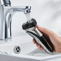 Maquinilla de afeitar eléctrica para hombre, afeitadora recargable, recortadora emergente - details 4
