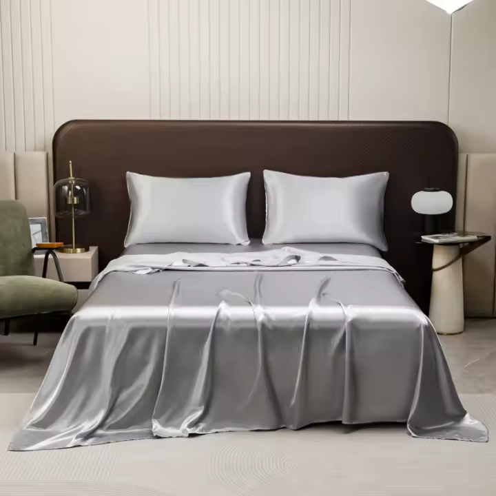 Bonenjoy, 1 pieza, sábana plana, ropa de cama de Color sólido, sábanas planas lisas, sábana de estilo Simple para el hogar (sin funda de almohada) - 1