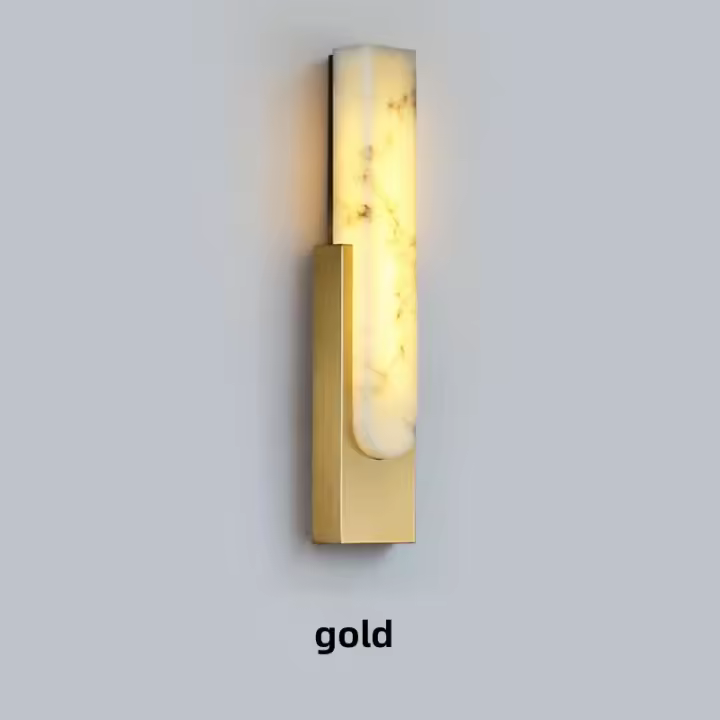 Lámpara de pared de mármol larga moderna con LED, Fondo de dormitorio, pasillo, sala de estar, lámpara de mesita de noche, 110V, 220V - 1