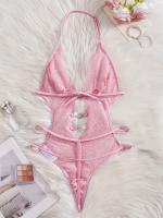 Body de Encaje Verde Esmeralda con Detalles Recortados y Bordes Festoneados – Body Sensual para Mujer, Mezcla Suave de Poliéster, Lavado a Mano, Ropa Romántica |   Diseño Elegante en Encaje con Bordados Festoneados - details 3