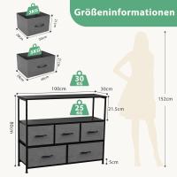 Mueble de Vestidor de Tela Estable con Marco de Acero Ideal para Dormitorio, Salón - details 11