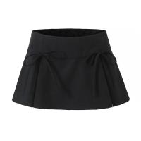 2025 Minifalda con lazo Falda corta plisada Boxy de tiro bajo Minifalda Verano Y2K 90s Traje lindo - details 5