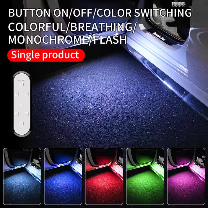 Paquete de 1-4 luces LED de inducción magnética para puerta de coche, lámpara de advertencia recargable por USB para Interior de vehículo - 1