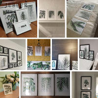 Póster de Plantas Estilo Escandinavo con Hojas Verdes Decoración Moderna para Sala de Estar Arte de Pared en Forma de Pintura Interior - details 3