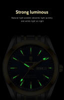 Reloj de Negocios de Lujo POEDAGAR Correa de Acero Inoxidable Luminoso Resistente al Agua - details 7