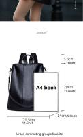 Mochila antirrobo con cremallera para mujer, bolso de mano de hombro de moda con correa extraíble para el trabajo - details 11