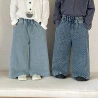 Pantalones Jeans para Niños Primavera Otoño Pantalones Largos con Cuadros para Niños y Niñas - details 15
