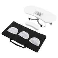 Mesa de uñas multifuncional con ventilador, mesa moderna de 220-240V, 5,5 W, color blanco, 90x40x72,5 cm/35,43x15,75x28,54 pulgadas, MDF estándar de la UE, tubo de hierro - details 2